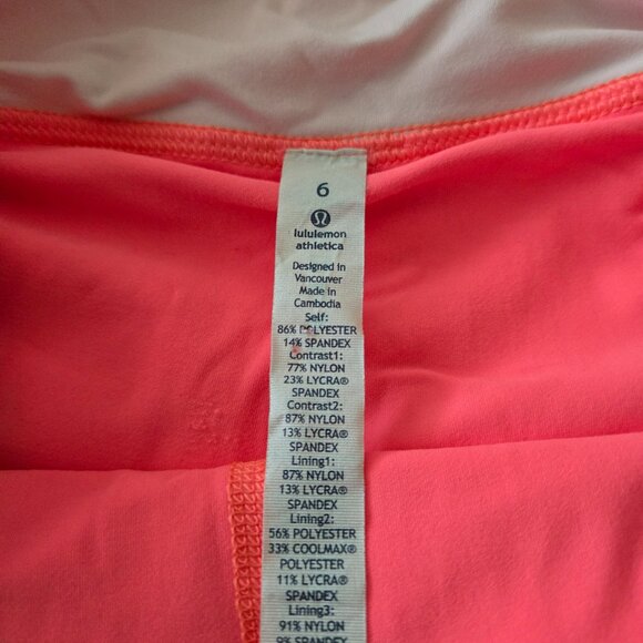 Lululemon Pleat to Street Skirt Grapefruit 6 - Picture 4 of 5